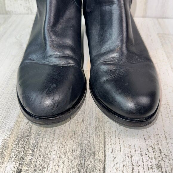 Cole Haan Air Avalon Riding Black Leather Suede Knee Boots D32497 Buckle 9B - Picture 11 of 11